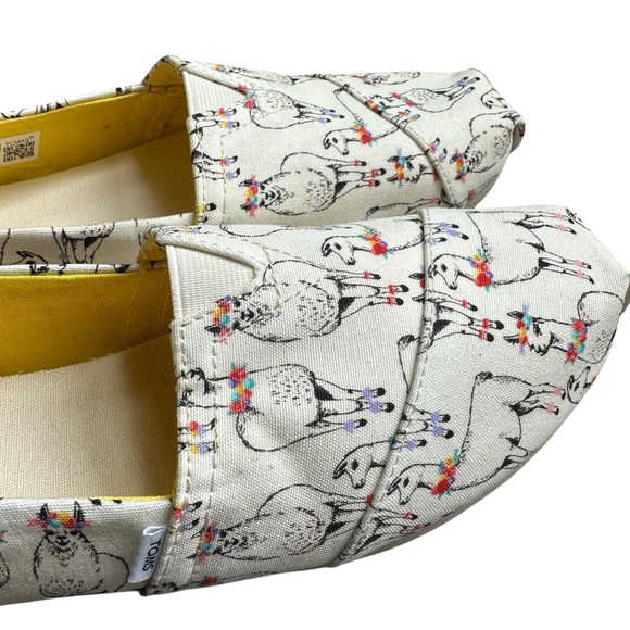Toms New Alpargata Slip-On Flats, Llamas Print, Women's 8 - Picture 8 of 10